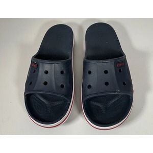 Crocs Iconic Comfort Slide Sandals Blue White Womens Size 6 Mens 4